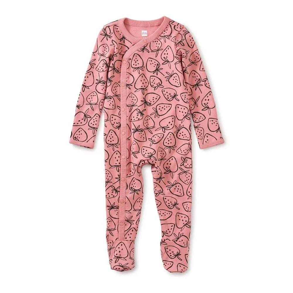 Tea Collection strawberry romper 3-6m NWT